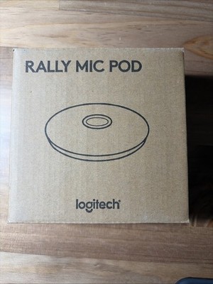 Logitech Rally Mic Pod Microphone 989-000430 Black - NEW OPEN BOX