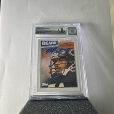 Topps 1987 Mike Singletary Chicago Bears All Pro Autographed #58 BGS 10