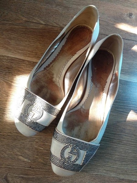Women Giorgio Armani Heels Beige Leather 38