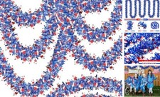 50FT 4th of July Decorations, Red White and Blue Garland 4th of July Style 4