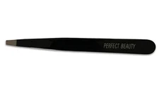 Perfect Beauty Black Pro Tweezers - Flat Square Tip-made in Italy