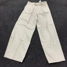 BANANA REPUBLIC Linen-Blend Wide Leg Pleated Trouser Womens sz 6 White