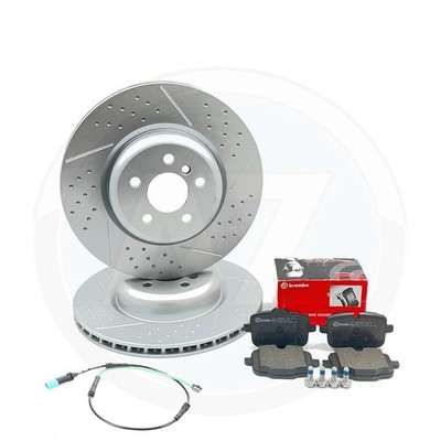 FOR BMW G30 520d xDrive M SPORT REAR BRAKE DISCS BREMBO PADS WEAR SENSOR 345mm
