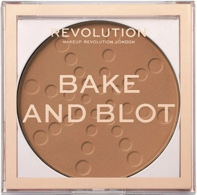 Revolution Makeup London Bake & Blot Pressed Powder Deep Dark Matte Finish - NEW