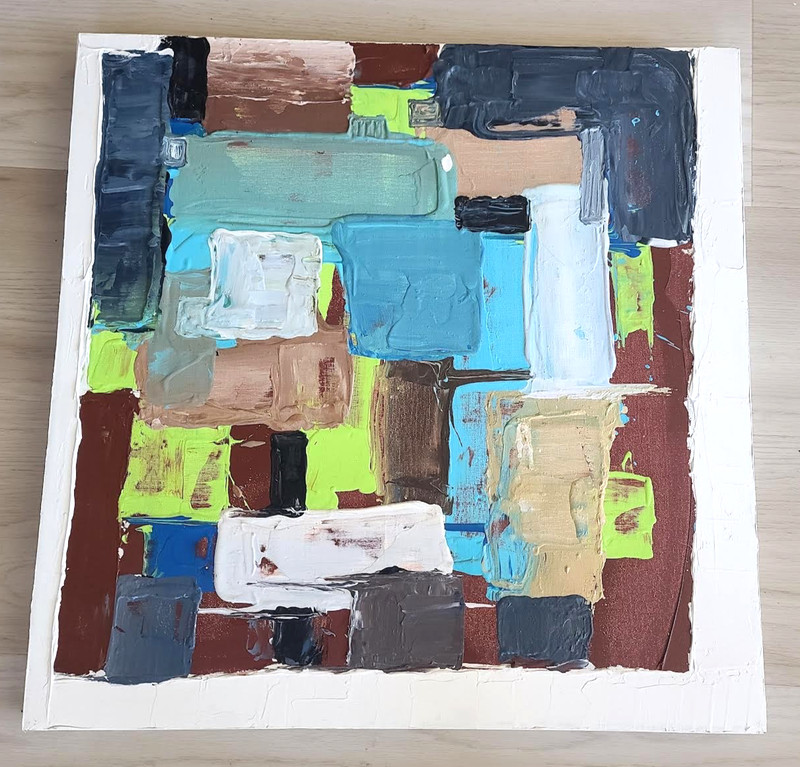 Contemporary Abstract Oil Painting Original Signed  2006
