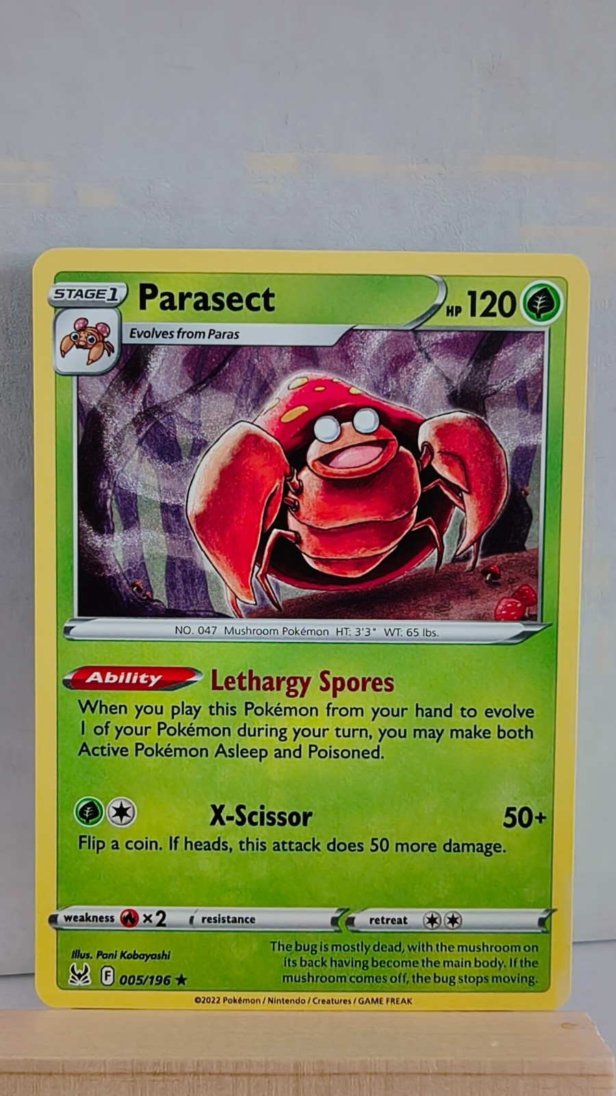 Parasect [LP] - Pokemon TCG Lost Origin 005/196 [Rare]