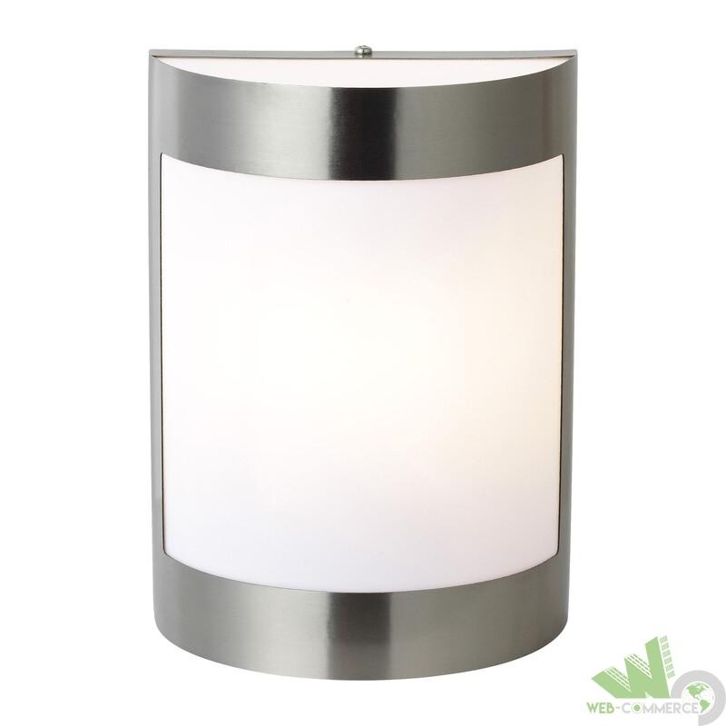 Applique Muro Inox 26cm Schermo ABS - Plafoniera Robusta Esterni