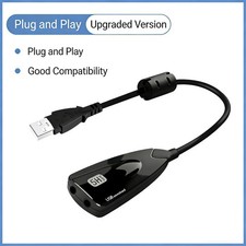 5HV2 7.1 Channel Stereo with Wired Sound Card USB Sound Card Games for...