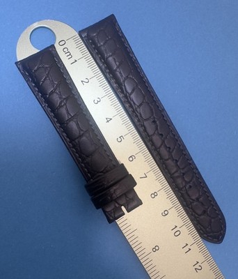 HIRSCH 18mm Crock Leather Watch Strap Premium Quality Black