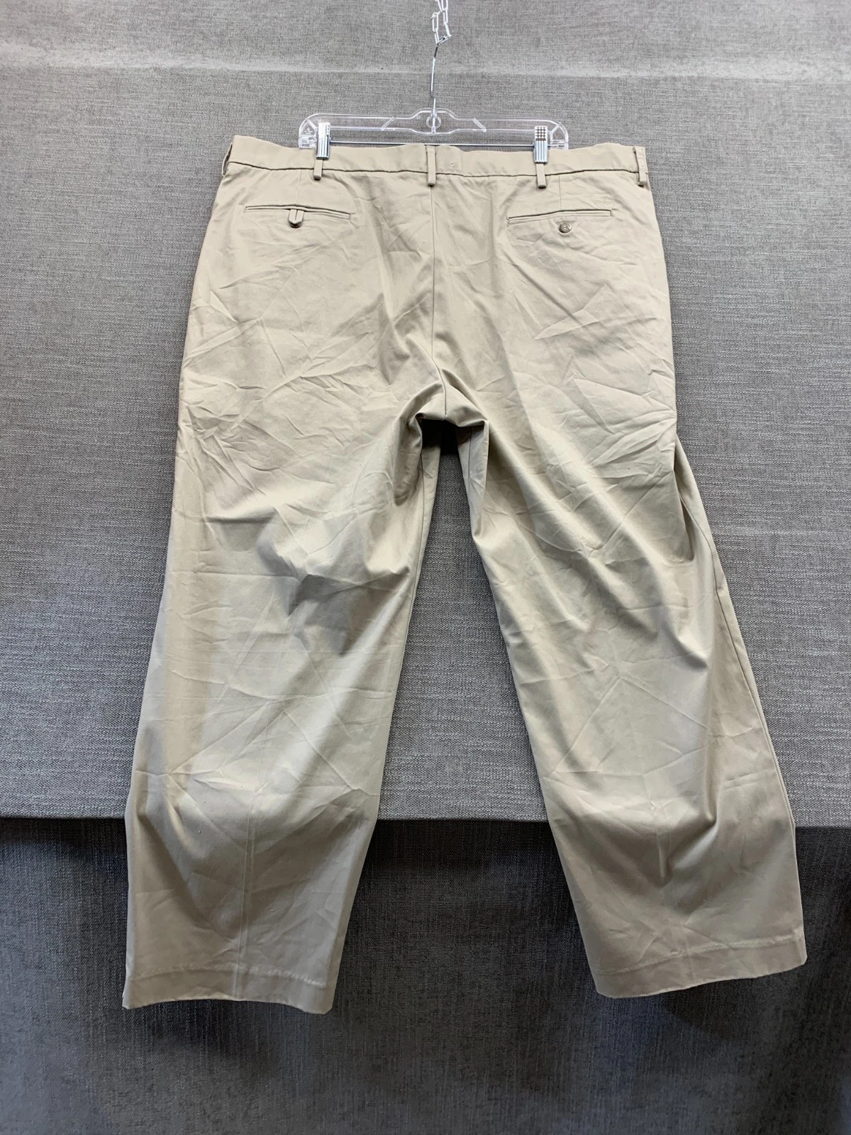 Dockers Khaki Chino Pants Mens Beige Cotton Flat Front Straight Leg Outdoor 44x3