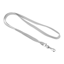 17.7" Lanyard Badge 10pcs Neck Shoulder Flat Lanyard Grey