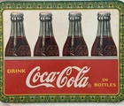 Coca Cola Sign - 8 1/2" x 6 1/2" - Tin, Vintage