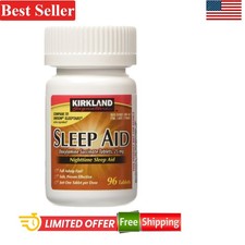 Kirkland Signature Sleep Aid 25mg Doxylamine, 96 Tablets for Fast Relief