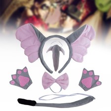 Elephant Costume Set Animal Themed Parties Dress up Nose Tail Paws Bow Tie for