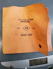 Hastings XX 23K Deep Gold Leaf  5 full & partial sheets Selected for Glass