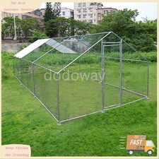 20 x 13ft Walk in Metal Coop Chicken Run Backyard Hen House Poultry Habitat Cage