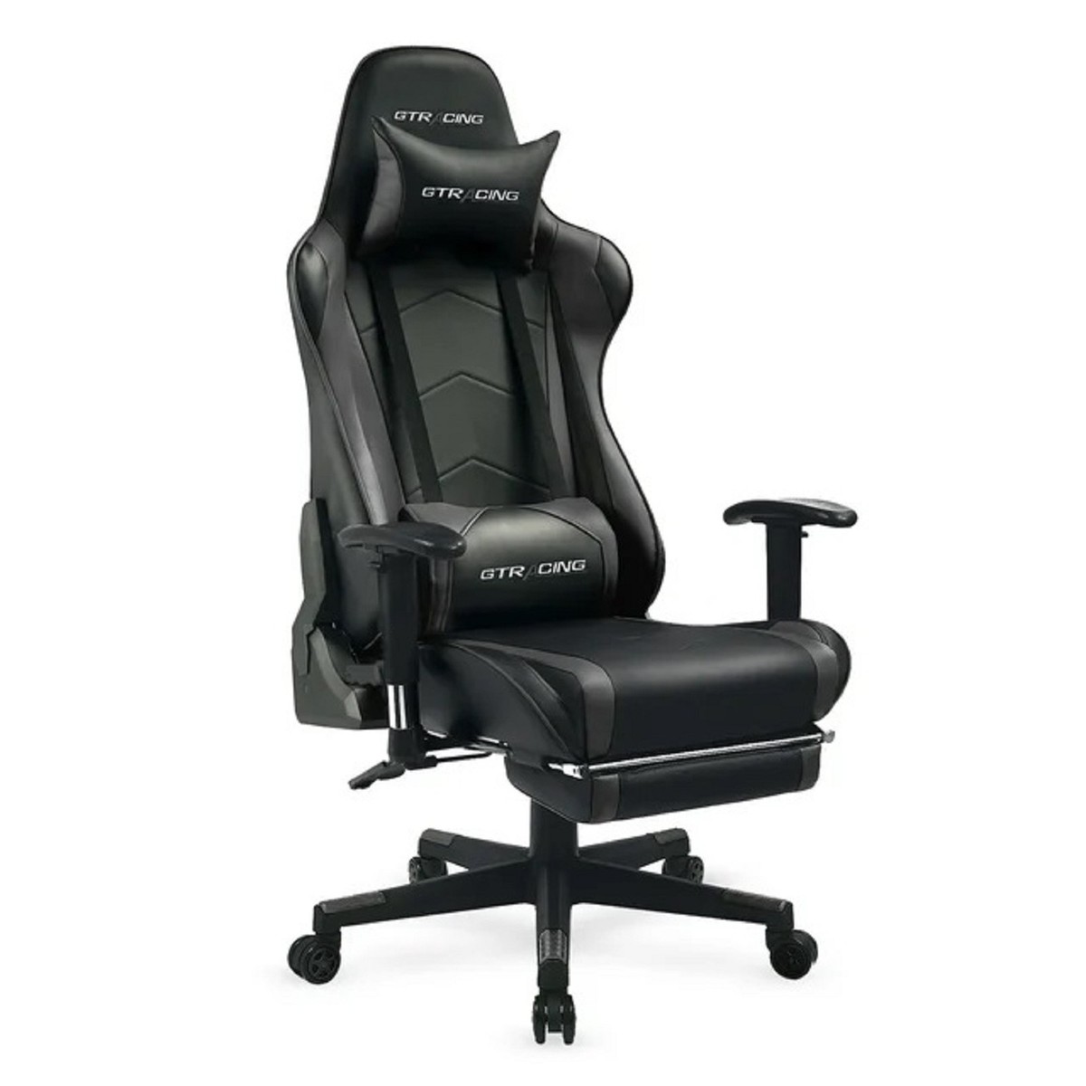 GTRACING GT099-BLACK Gaming Chair Office Chair PU Leather with GTRACING GT099-BLACK Gaming Chair Office Chair PU Leather with