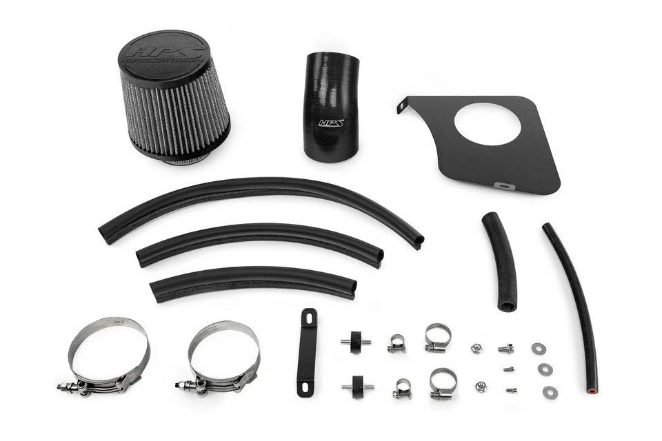 Kit de admisión de aire HPS Polish Shortram tubo de 3" con protector térmico para 09-14 Acura TSX 2,4 L Foto 3 de 4