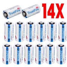 14pcs CR123A 123A 3V Battery TrustFire 1400mAh Lithium Cell For Camera EXP 2036