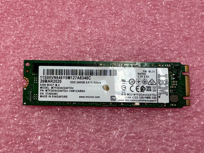 Micron 5300 Boot 240GB M.2 SATA SSD Enterprise Server Drive MTFDDAV240TDU IBM