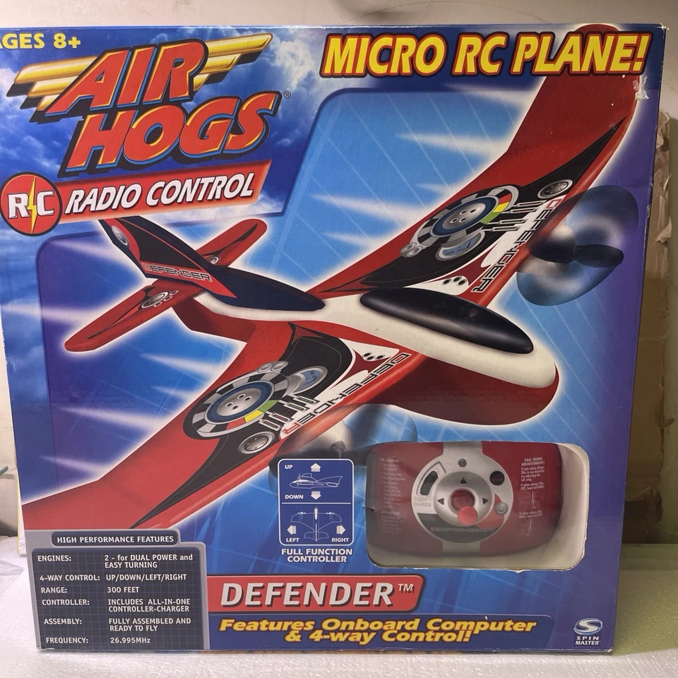 VINTAGE! 2005 Air Hogs RC Aero Ace Red Airplane RTF 🌟 BRAND NEW & SEALED!! - Image 4 of 4