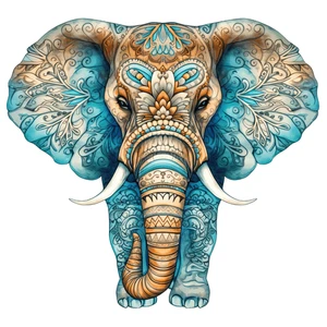 Elephant Safari Self Adhesive Vinyl Sticker