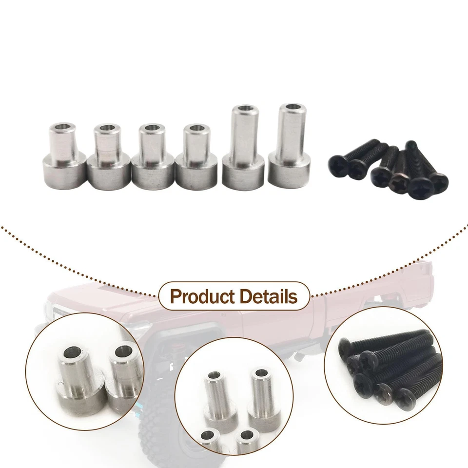 6x 1/12 RC Car Shell Raise The Column Modification Body Posts for MN82 MN82S - Image 3 of 4