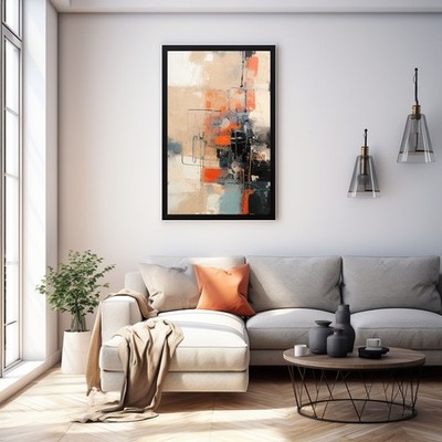 Black Wall Art Abstract Hand Painted on Oil Painting Home Decor Simple 
