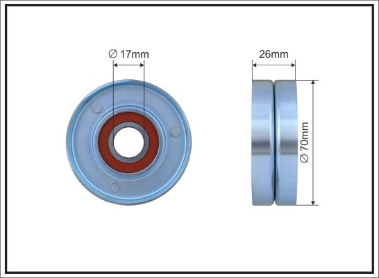 CAFFARO 60-00 Tensioner Pulley, V-ribbed belt for BUICK,CADILLAC,CHEVROLET,DAEWO