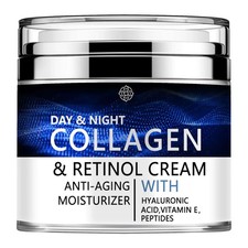 Collagen Face Cream Retinol Hyaluronic Acid Anti Aging Day Night Moisturizer