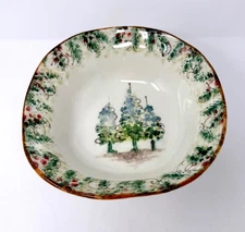 Arte Italica "Natale" Christmas Holiday Soup Cereal Bowl EXCELLENT