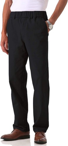Pantalones de sarga de algodón de peso medio para hombre con cintura elástica completa, mosca funcional - Imagen 1 de 51