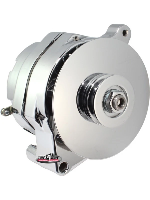 Tuff-Stuff Alternator 70 amp 12V 1-Wire Single V-Belt Pulley Chrome Fo (7078NB) - Image 2 of 4