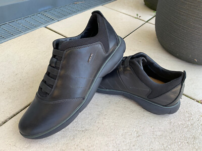 GEOX Sneaker U NEBULA B, Glattleder, Schwarz, Herren, Größe 41, gebraucht