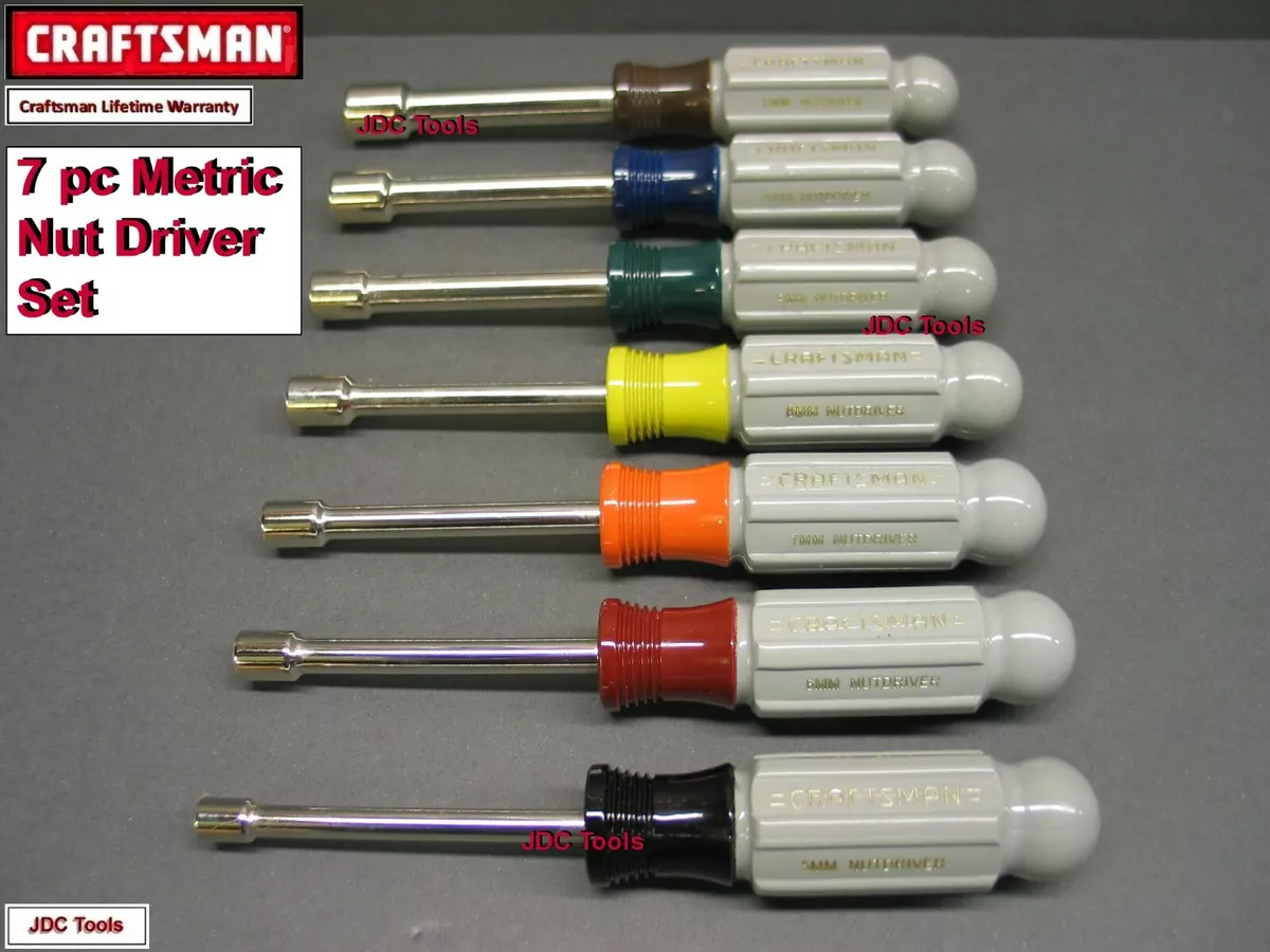 CRAFTSMAN 7 PC METRIC NUT DRIVER SET