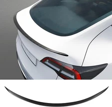 For Tesla Model Y 2020-2024 Rear Spoiler Wing Matte Fiber Trunk Carbon Lip Lid.
