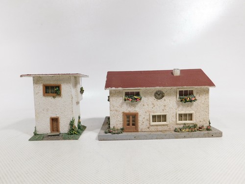 DQ947-3# 2x Bub H0 1:87 Holz Modell Gebäude Bahnhof Stellwerk - Picture 3 of 5