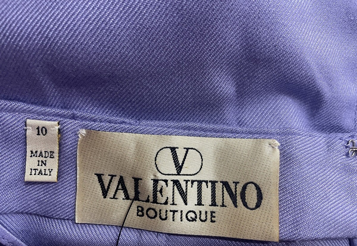 Jupe Valentino Vintage Dentelle S/S 2000 - Soie Et Cachemire Violet - Taille 10