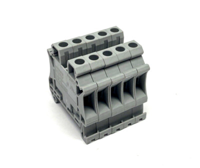 Schneider Electric NSYTRV62 Terminal Block 6mm², Screw Terminal, Gray, LOT OF 5