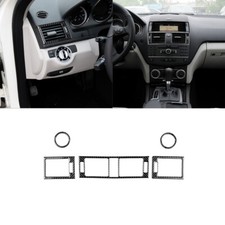 Carbon Fiber Air Outlet Vent Cover Trim TriFor Mercedes-Benz C Class W204 07-13
