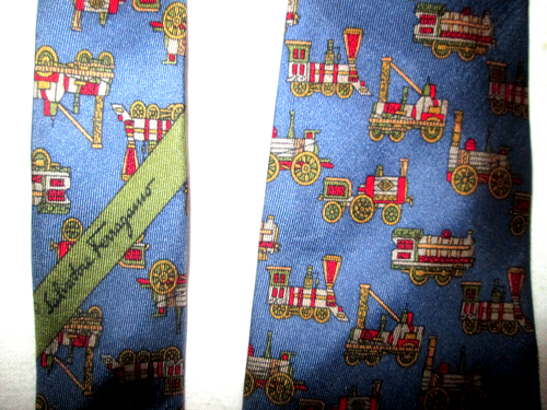 -SALVATORE FERRAGAMO cravate cravatte 100% soie TBEG vintage - Picture 2 of 4