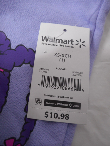 2022 Rugrats Girl XS/XCH (1) DrawstringShort PURPLE Susie Carmichael Nickelodeon - Picture 4 of 11