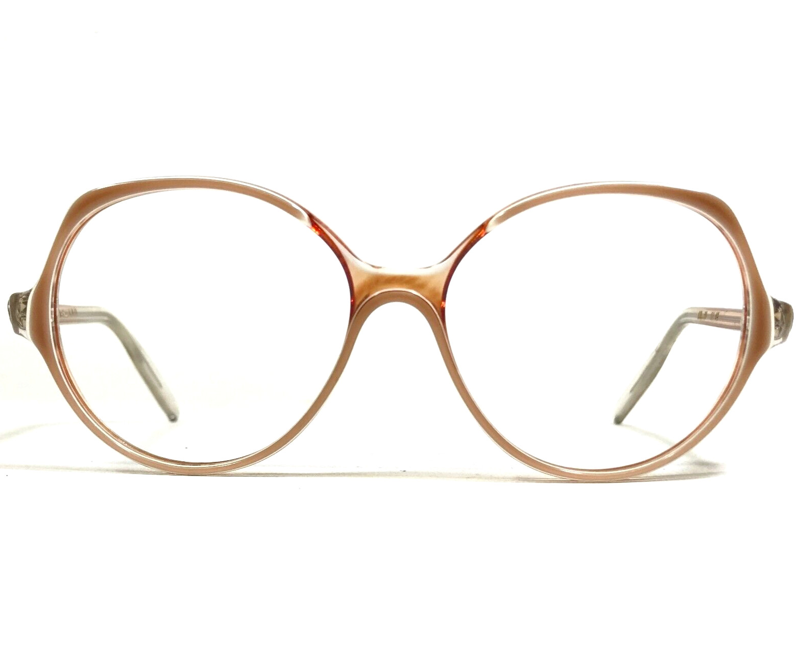 Винтажная оправа для очков Marie Claire Коричневая прозрачная круглая Оверсайз 52-18-120