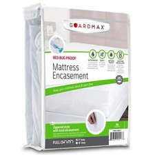 Guardmax Zippered Mattress Protector - Full Size - 100 Waterproof and Bed Bu...