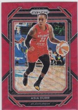 2023 Panini Prizm Basketball WNBA Red Wave Prizm #13 Asia Durr - Atlanta Dream