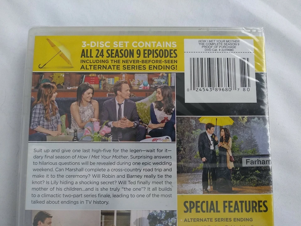 How I Met Your Mother (Complete 9th Season DVD 3-Disc, 2014 W/Screen) NEW F-Ship - Image 3 of 4