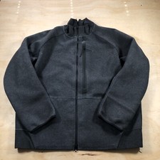 A4435 Nike Black Gray Full Zip Mock Neck Fleece Jacket Size 2XL
