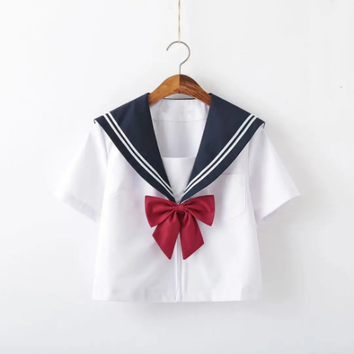 Costume scuola ragazza divise marinaio sexy blu navy JK tuta marinaio blusa gonna plissettata - Foto 26 di 29