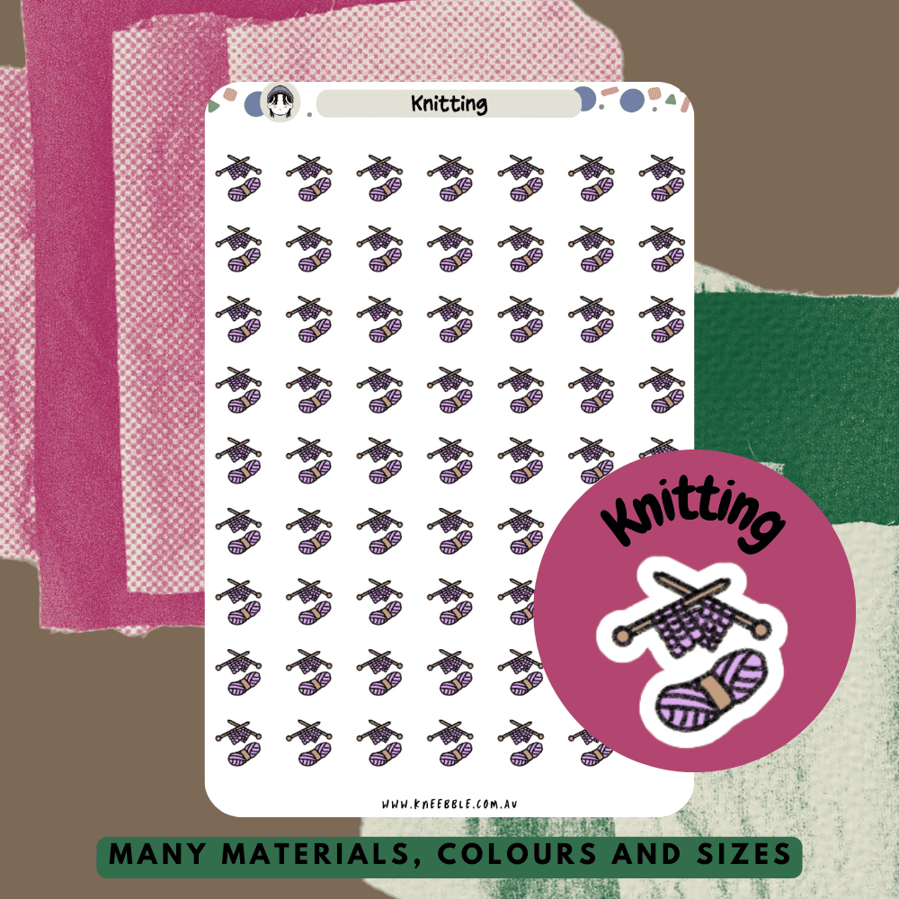 Knitting Crochet Yarn Planner Stickers