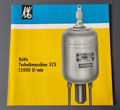 Tolles Vintage Prospekt KAVO -Technikmaschine 525 - Zahnarztpraxis um 1960